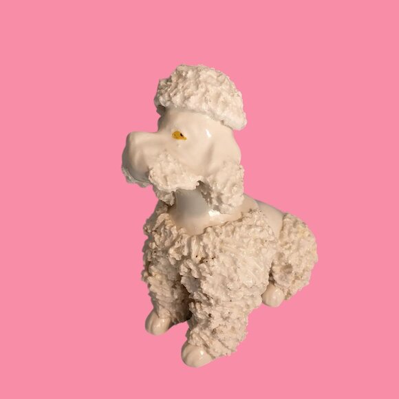 Vintage Spaghetti Noodle Poodle Dog Figurine Larger 5” - Picture 2 of 8